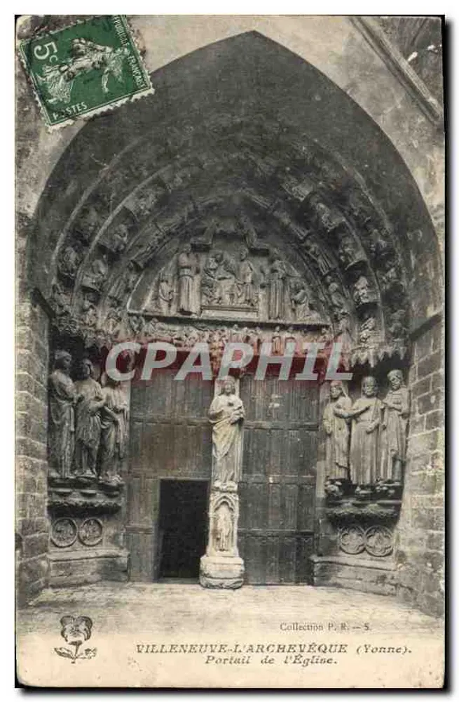 Villeneuve-l'Archevêque (Yonne) — Portal der Kirche — Sammlung P. R.-S. - Vorderseite
