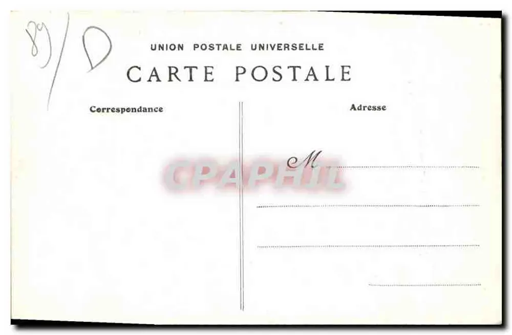 Châtel-Censoir — Innenansicht der Kirche — Sammlung J. D. Sans - Rückseite