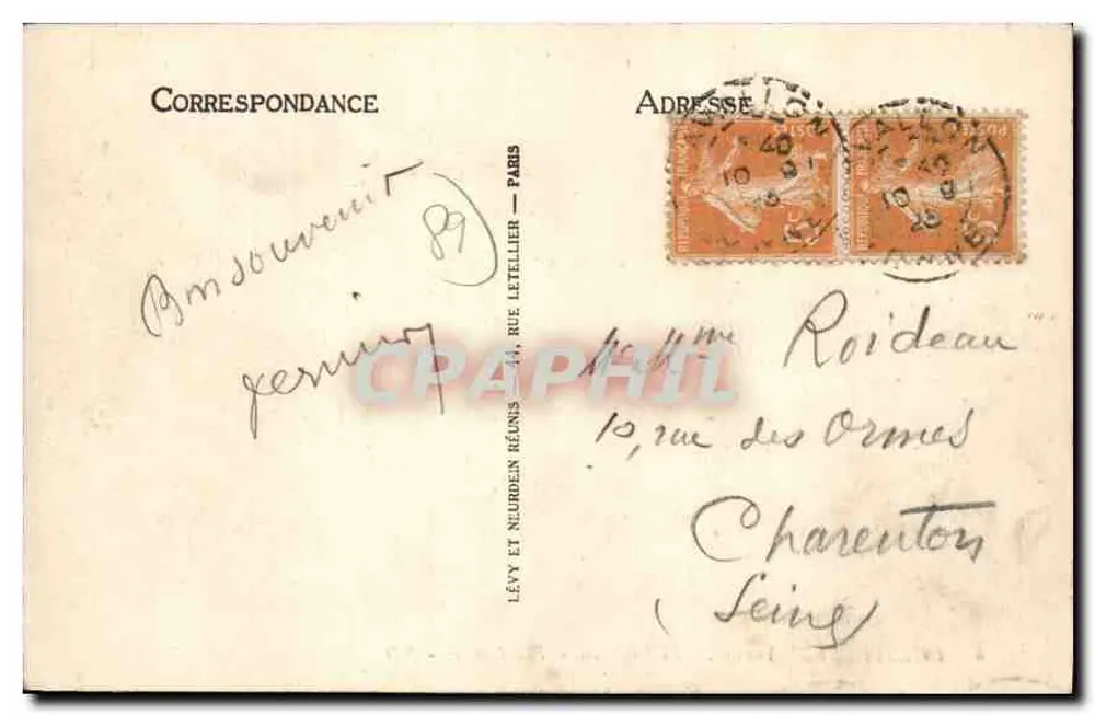 Chastellux (Yonne) — Zamok — ND - Rewers