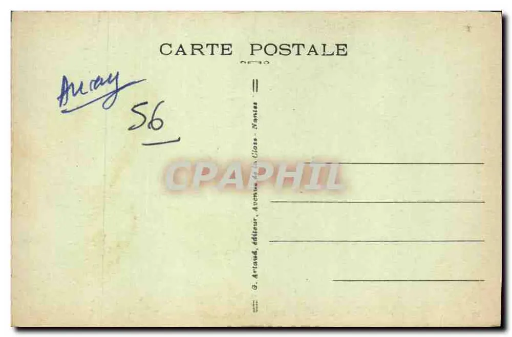 Auray — Interior da Igreja de Saint-Gildas — G. Arlou, editor - Verso