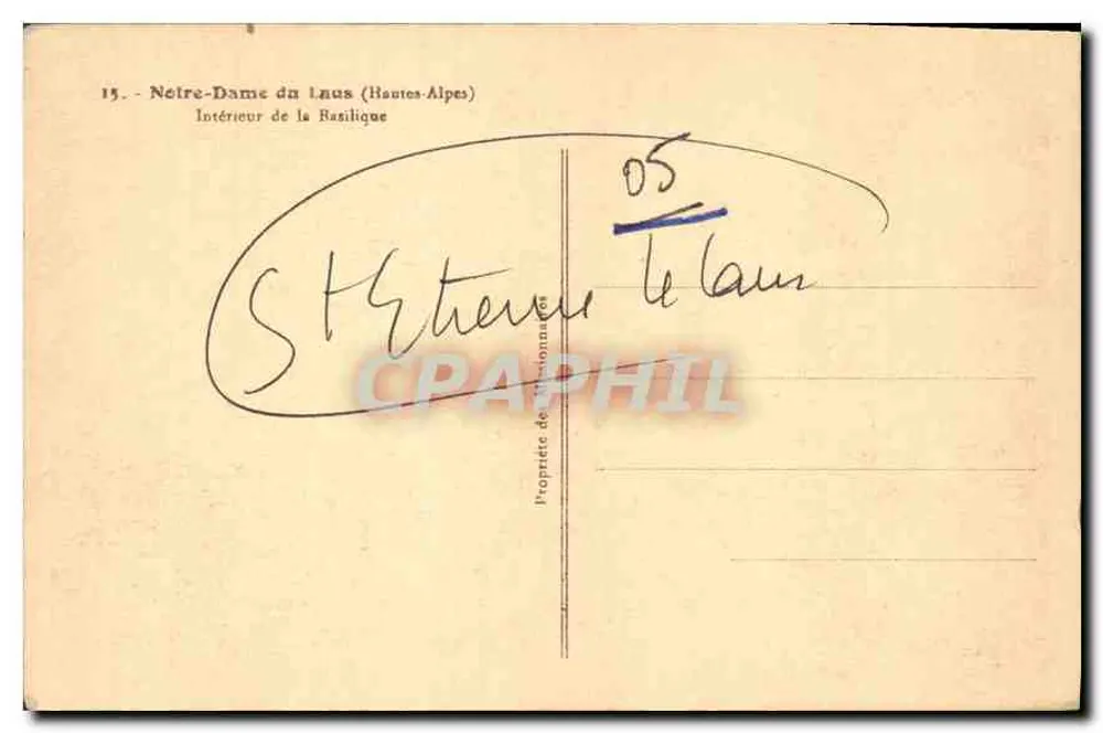 Innenansicht der Basilika Notre-Dame du Laus — Hautes-Alpes — Verlag St Etienne du Laus - Rückseite