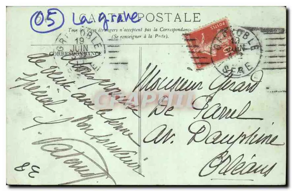 DER DAUPHINÉ - La Grave - Brücke der Romanche und Metije - Rückseite