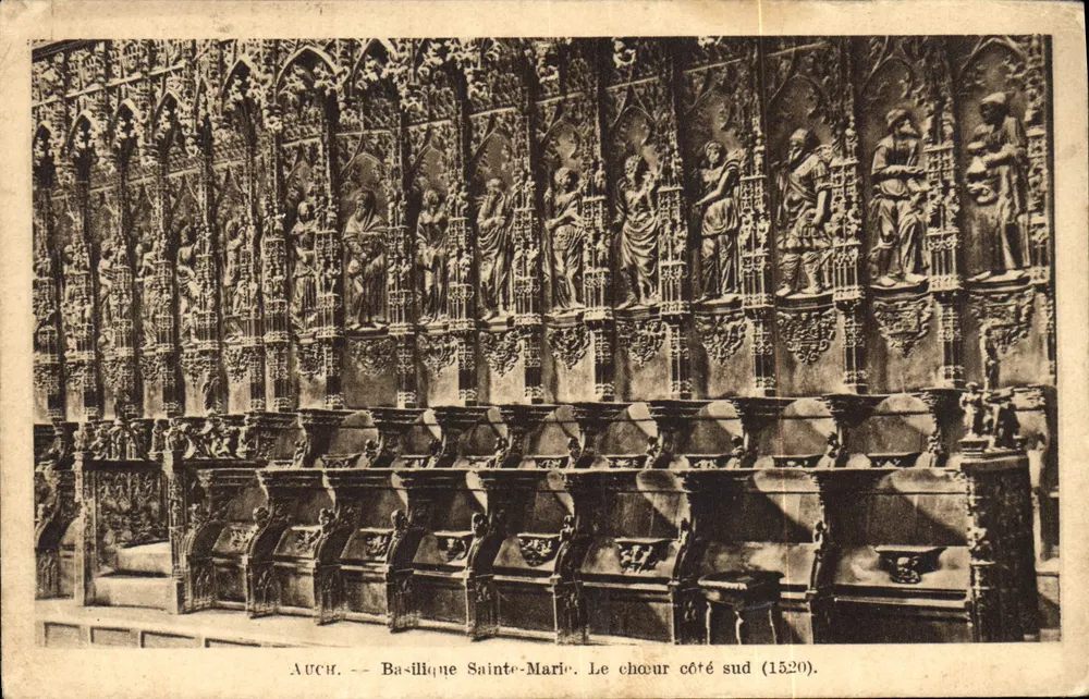 Auch — Basilika Sainte-Marie. Der Südchoir (1520). - Vorderseite