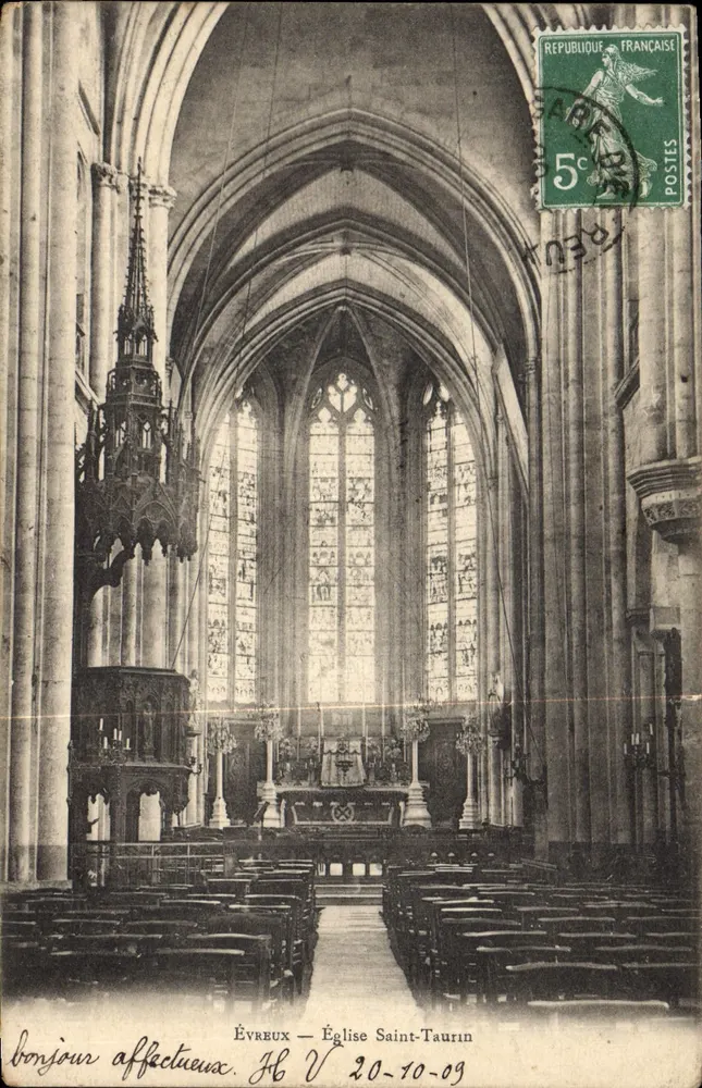 Évreux — Igreja de São Taurino — Editor não identificado, número de série não visível - Frente