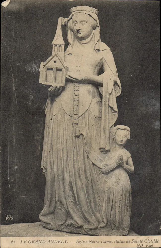 Le Grand-Andely — Kirche Notre-Dame, Statue der hl. Clotilde — ND Phot - Vorderseite