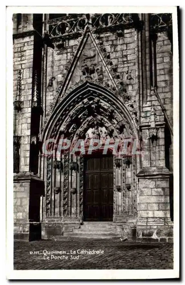 Quimper — Die Kathedrale — Der Südportal — Editions « J. Chiguer », Straßburg, n° 11 - Vorderseite
