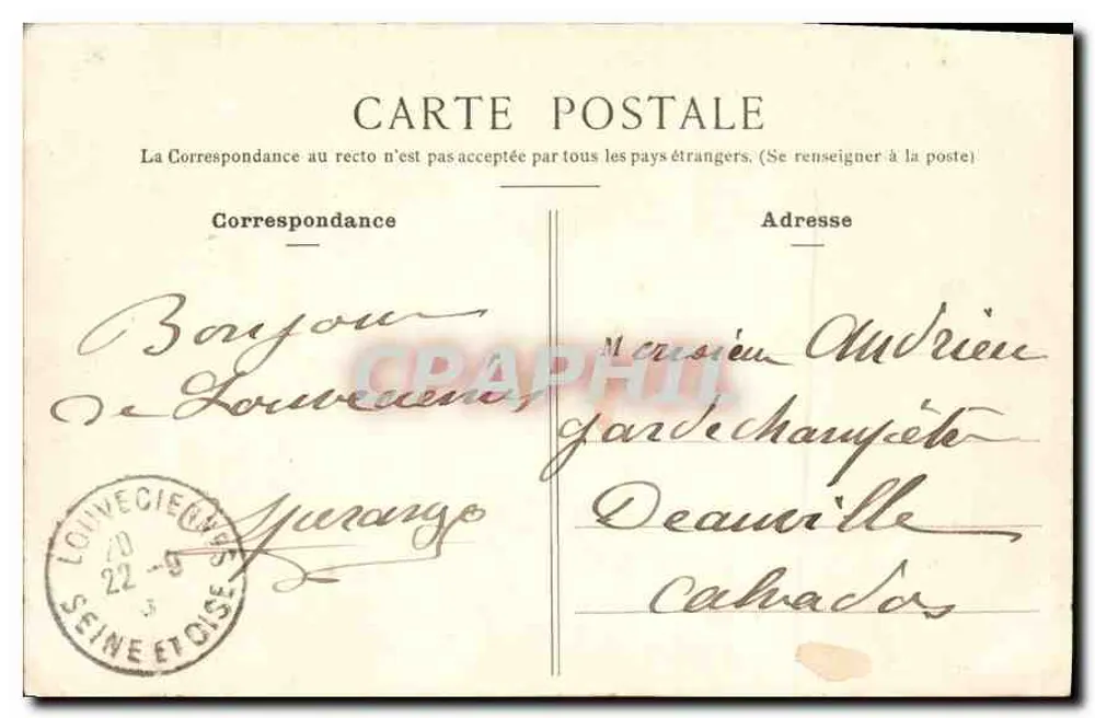 Louveciennes - Der Tempel der Liebe, Pavillon der Dubarry — M. R. H. Paris - Rückseite