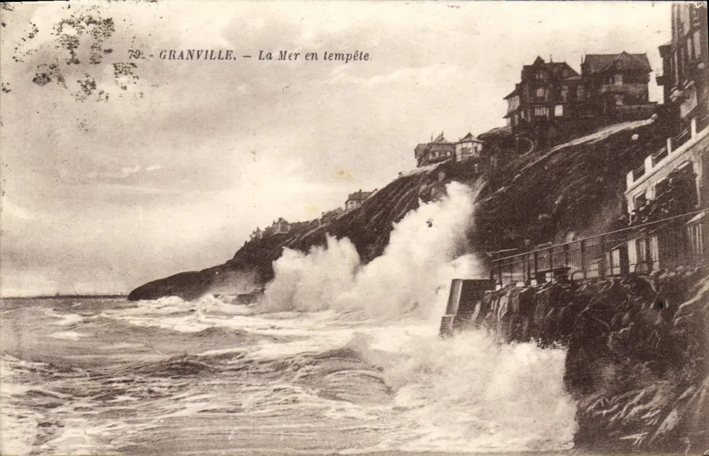 Granville — O Mar em tempestade — Edição A. Bernard, Granville - Frente