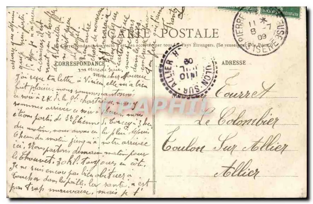Rodovia da Chartreuse — Um Túnel — J.G., editor, Voiron - 97 - Verso
