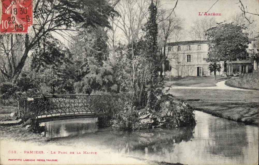 Pamiers - Der Park der Stadtverwaltung — L'Ariège — Phototype Labouche Frères, Toulouse, n° 652 - Vorderseite