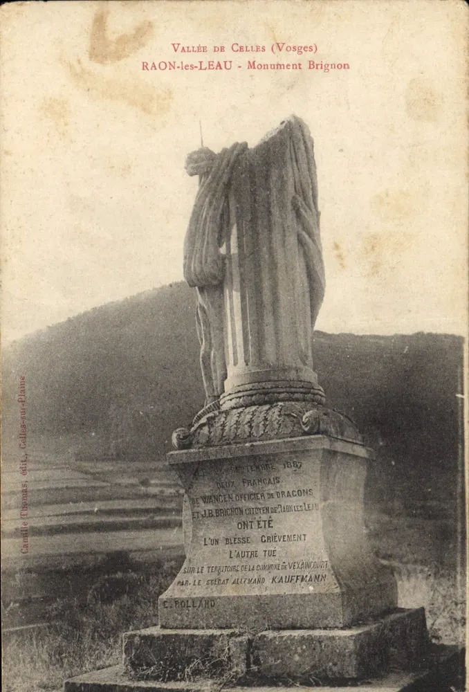 Tal von Celles (Vosges) — Denkmal Brignon in Raon-lès-Leau — Verlag Camille Thomas, Celles-sur-Blance - Vorderseite