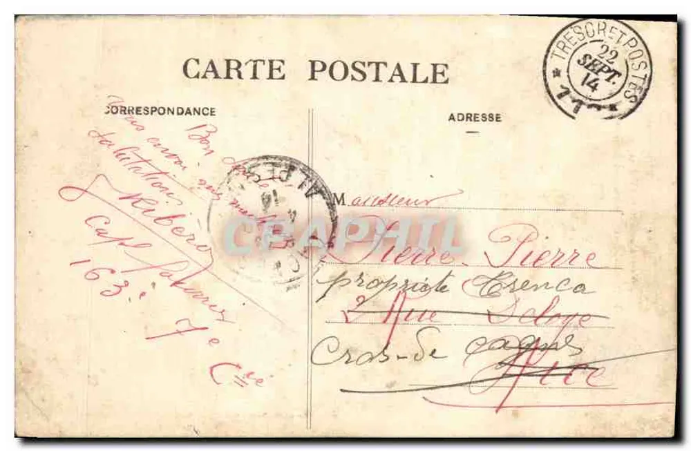 Tal von Celles (Vosges) — Denkmal Brignon in Raon-lès-Leau — Verlag Camille Thomas, Celles-sur-Blance - Rückseite