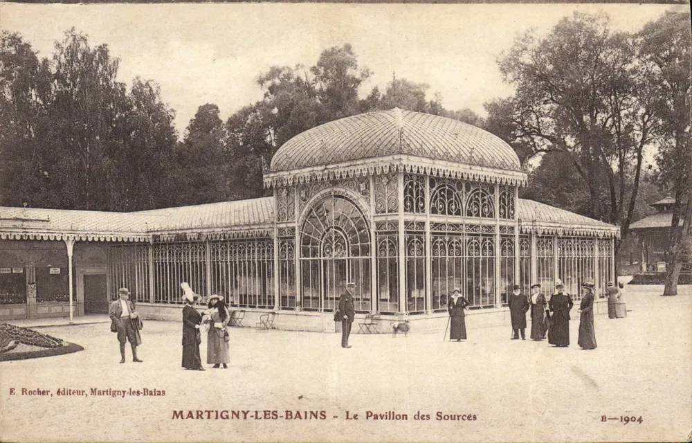 Martigny-les-Bains — O Pavilhão das Fontes — E. Rocher, editor, Martigny-les-Bains, B-1904 - Frente