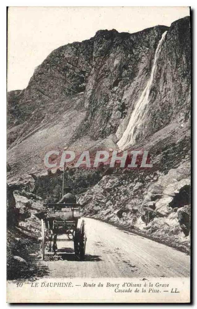 Das Dauphiné — Straße von Bourg d'Oisans nach la Grave, Pisse-Wasserfall — LL. n°40 - Vorderseite