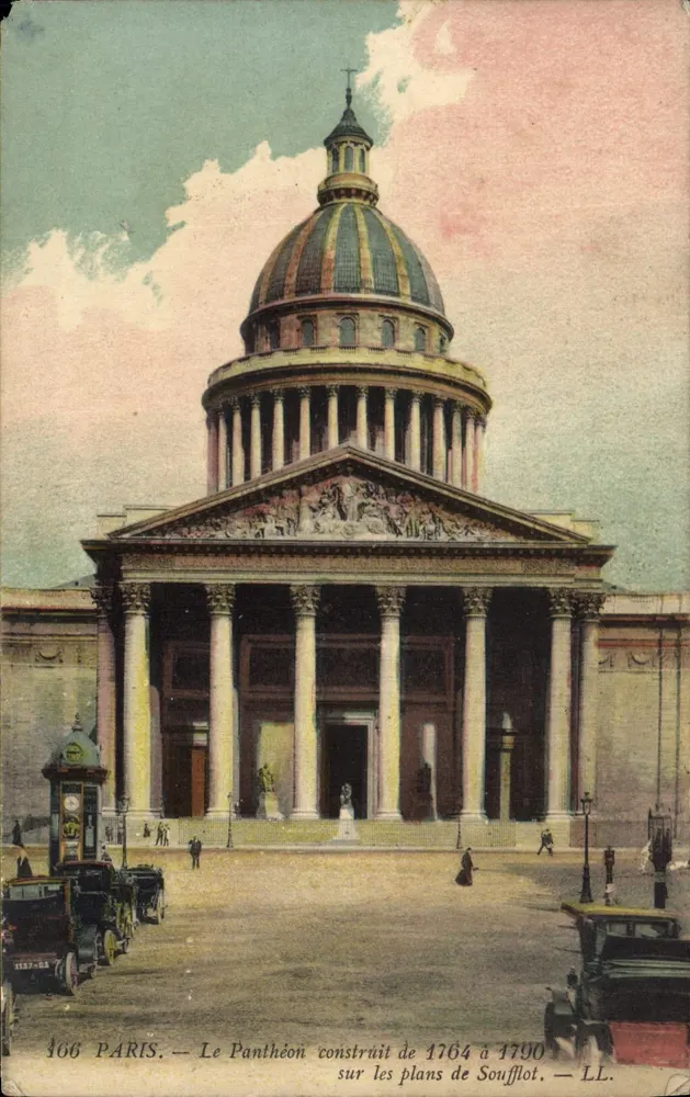 Paris — O Panteão construído de 1764 a 1790 segundo os planos de Soufflot — LL. - Frente