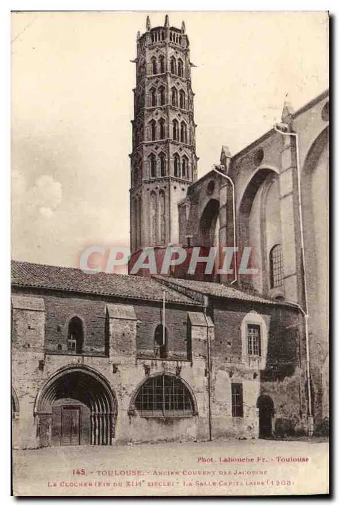 Toulouse - Der Turm (Ende des 12. Jahrhunderts) - Ehemaliges Konvent der Jakobiner - Der Kapitelraum (1308) - Foto. Lahouche Fr. - Toulouse - Vorderseite