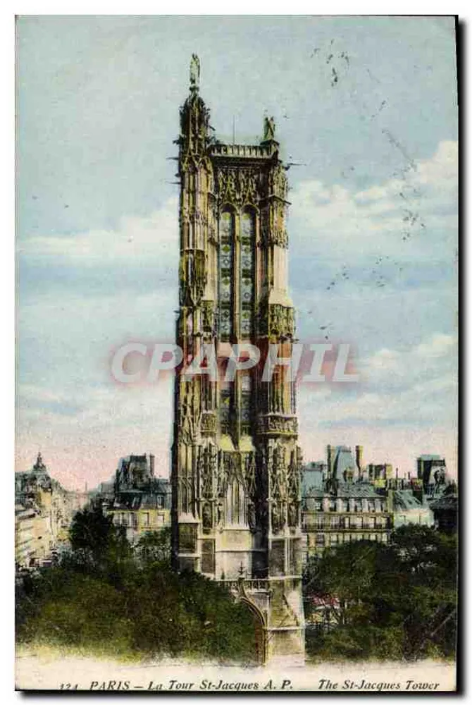 PARIS — A Torre St-Jacques A.P. — The St-Jacques Tower - Frente