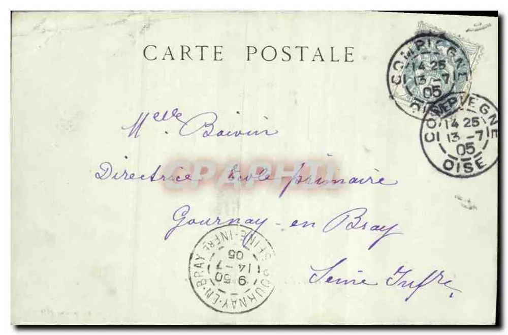 Castelo de Compiègne — Fachada principal — Coleções ND Phot - Verso