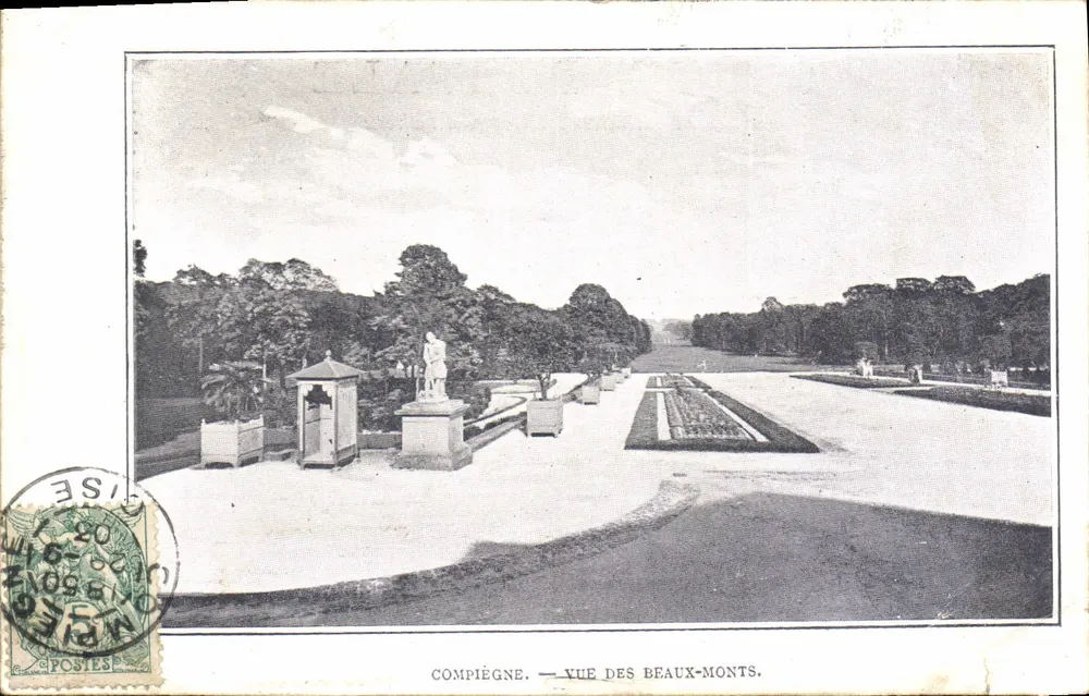 Compiègne — Vista dos Beaux-Monts — editor não identificado, número de série não visível - Frente