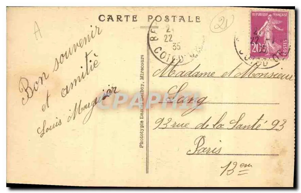 Beaune — Muralhas dos Leões — D. D. - Verso