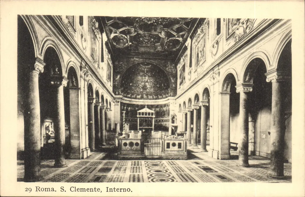 Roma. Igreja de São Clemente, Interior — Vista interior da basílica — série 29 - Frente