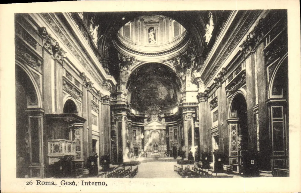 Roma. Gesù, Interno — Interior da basílica — série 26 - Frente