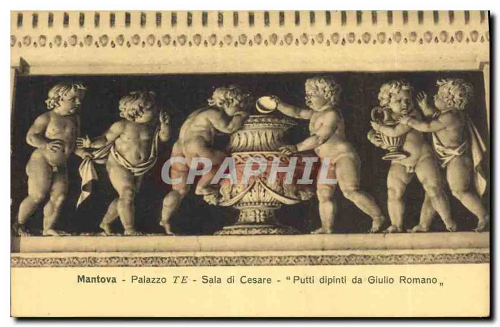 Mantova - Palazzo TE - Sala di Cesare - "Putti gemalt von Giulio Romano" - Vorderseite