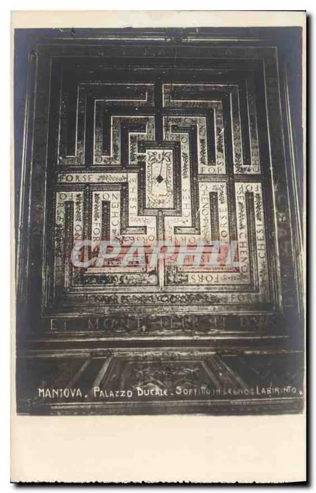 Mantua — Palazzo Ducale, teto de madeira com labirinto - Frente