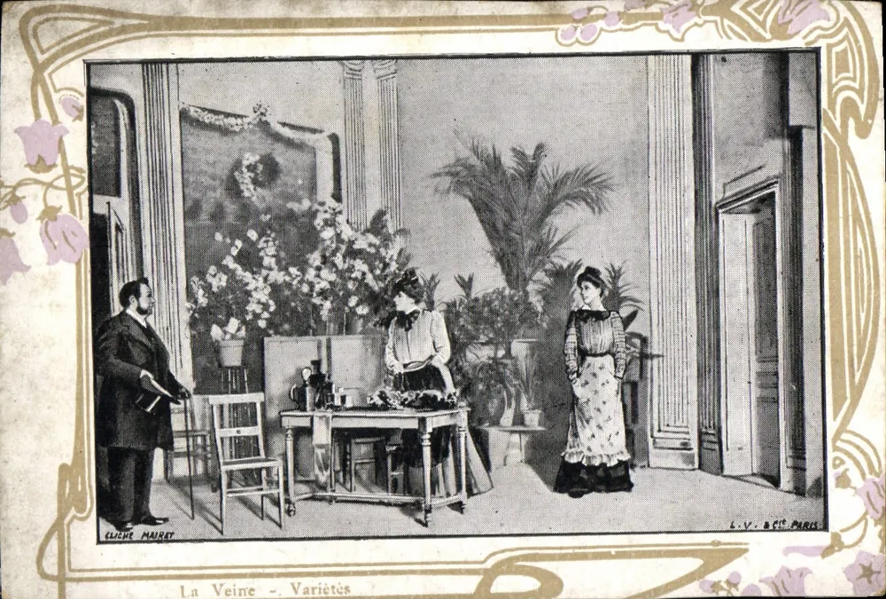La Veine - Variétés — scena teatralna — L.V. Bécl. Paris - Awers