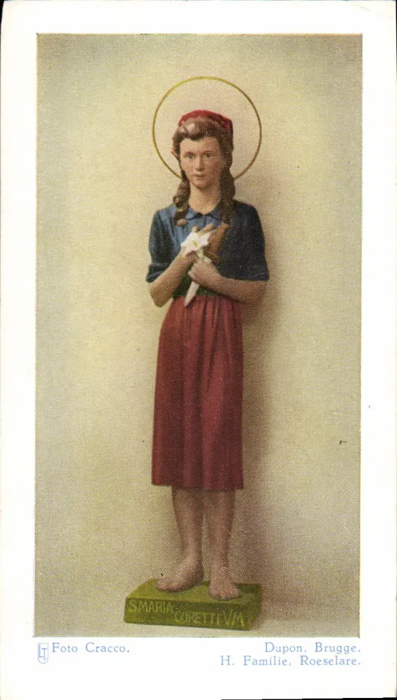 Sainte Marie Coretti — Statue — Foto Cracco, H. Familie, Roeselare - Vorderseite