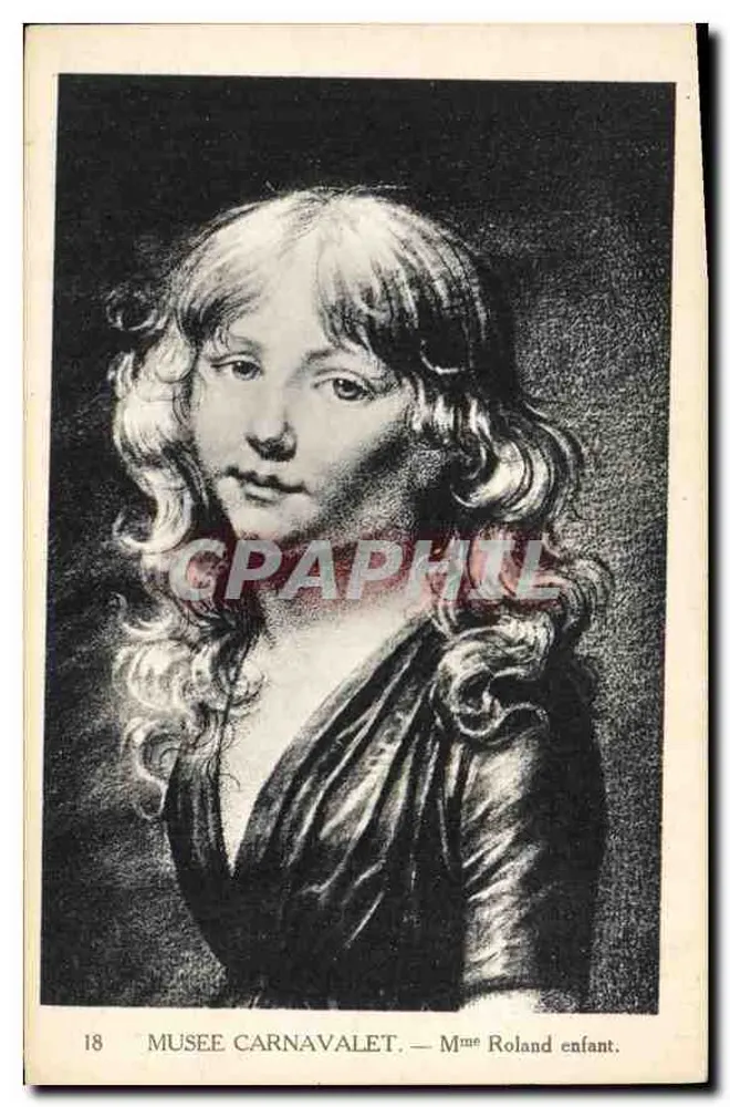 Museu Carnavalet — Mme Roland criança — série 18 - Frente