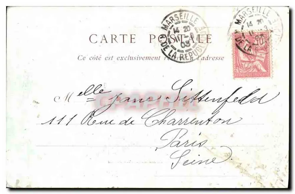 Retrato de Marie-Louise Gérard — 1872 — GÉRARD - Verso