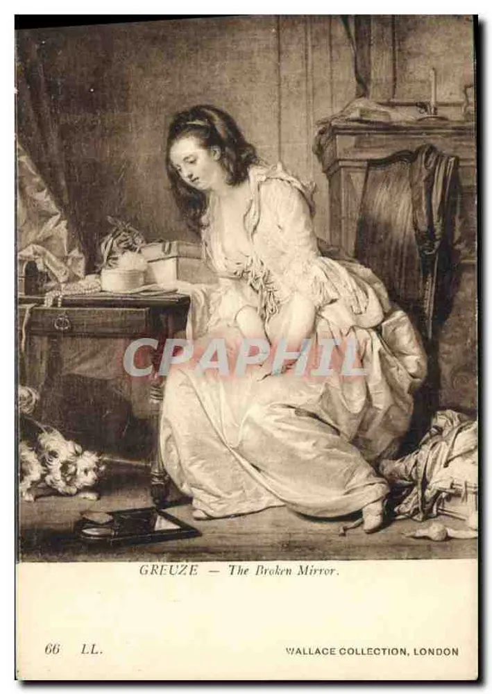 Greuze — O Espelho Quebrado — Coleção Wallace, Londres - Frente