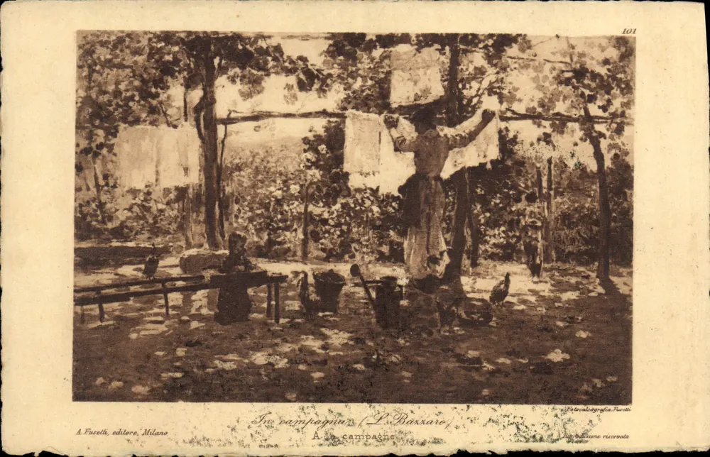 Mulheres na campina — L. Bazzaro — A. Furetti, editor, Milão, n° 101 - Frente