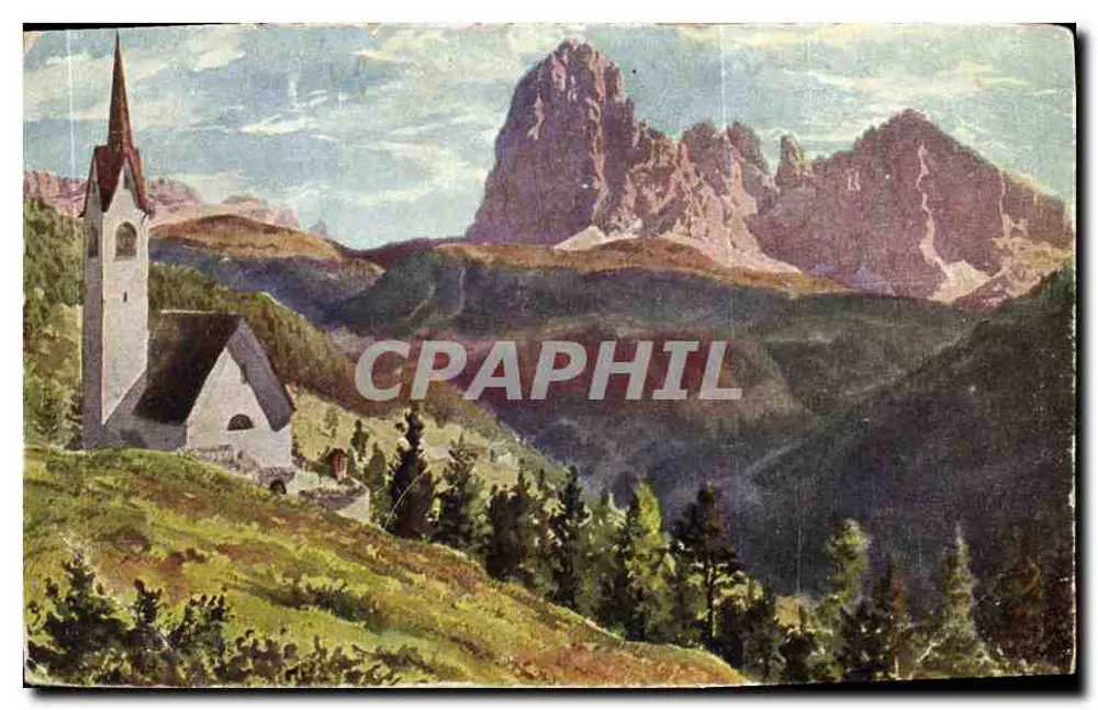 Igreja de São Ulrich — Grödnertal — editor L. Steiner - Frente