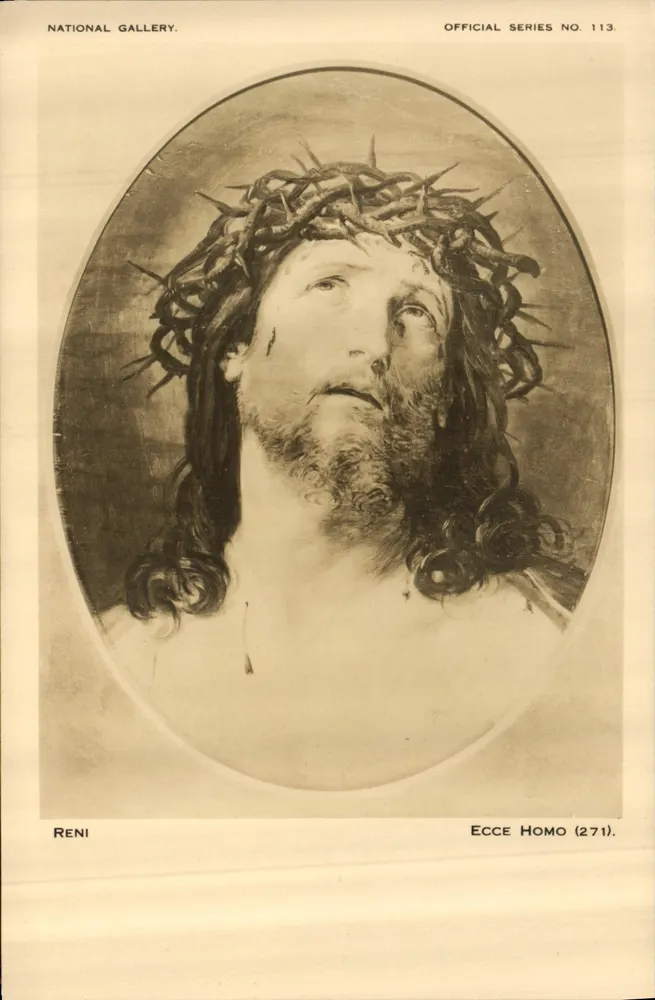Jesus carregando a coroa de espinhos — obra de Reni — National Gallery, série oficial n° 113 - Frente