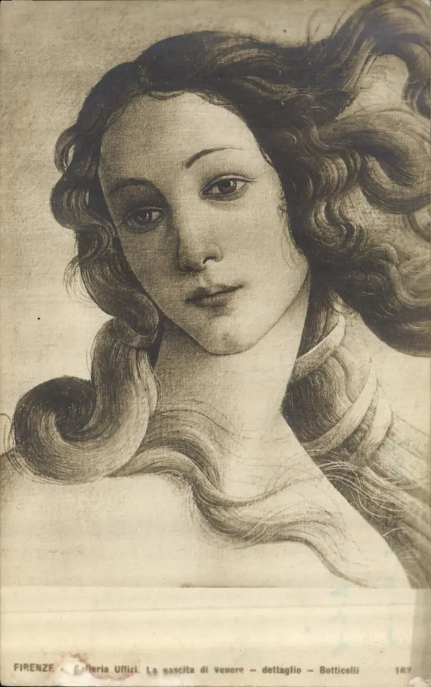 A nascença de Vênus — detalhe — Botticelli — Galleria Uffizi, Florença - Frente