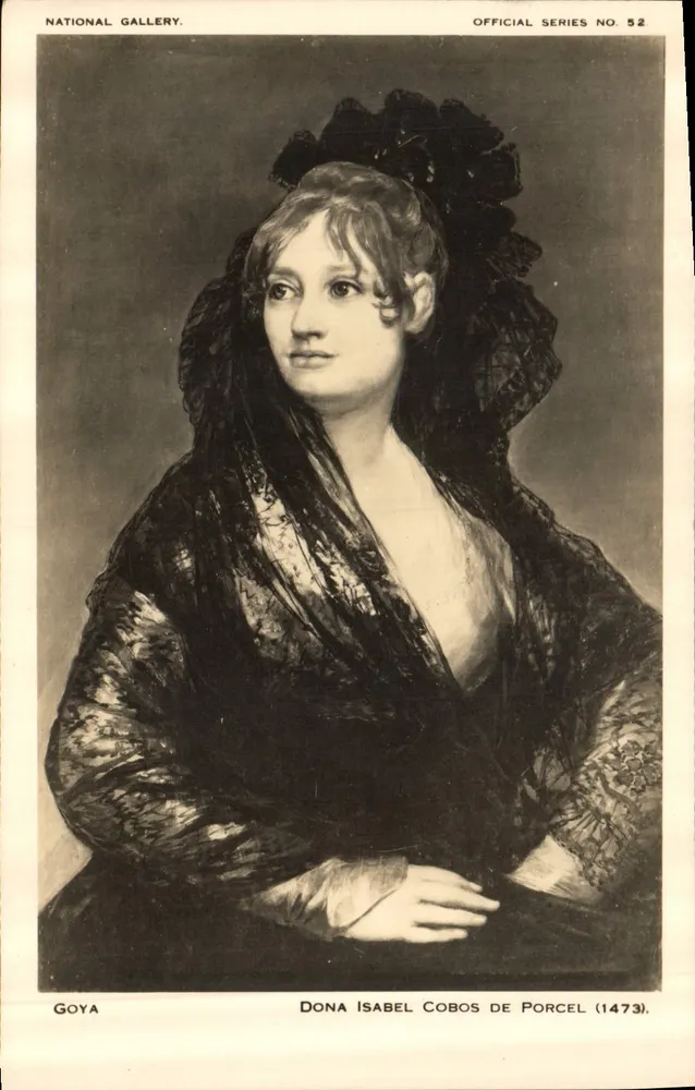 Porträt von Doña Isabel Cobos de Porcel — Goya — Offizielle Serie Nr. 52 — National Gallery - Vorderseite