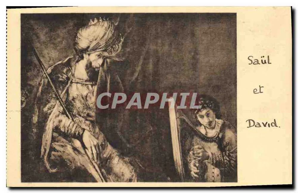 Saül e David — cena bíblica — Museum Mayer van den Haag - Frente