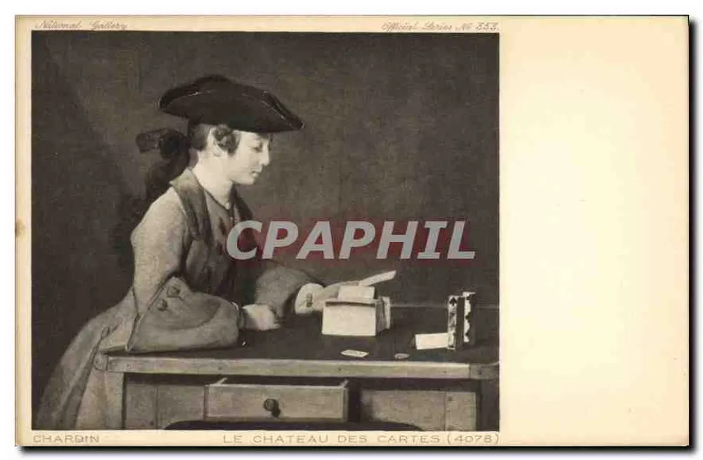 O Castelo das Cartas — Chardin — Galeria Nacional, Série Oficial Número 343 - Frente