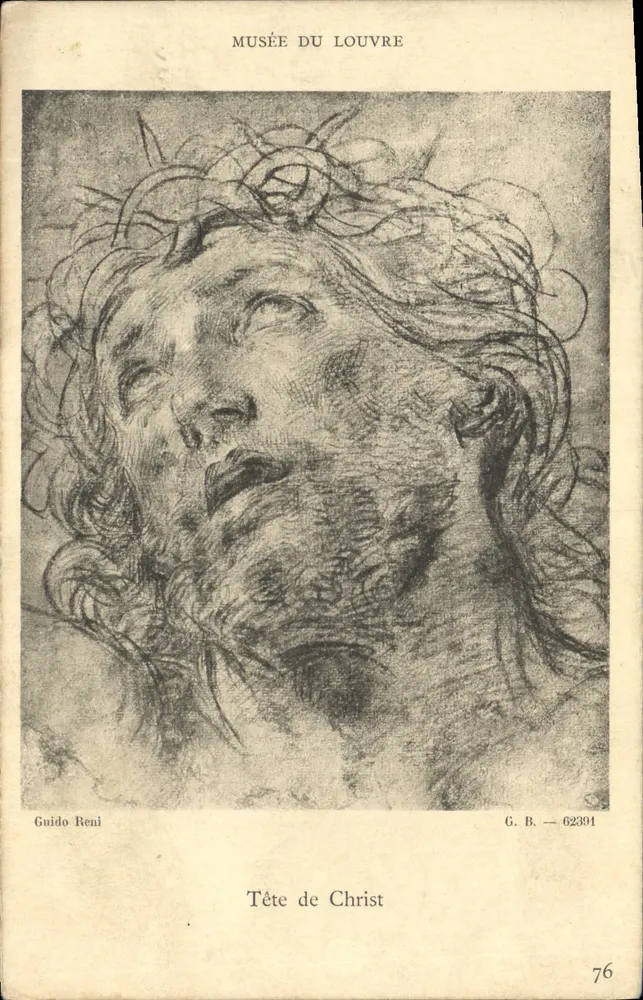 Cabeça de Cristo — obra de Guido Reni — Museu do Louvre, série G.B. n° 62391 - Frente