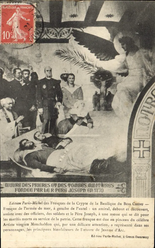 Fresko der Krypta der Basilika Bois-Chenu — Messe für die toten Seefahrer — Edition Paris-Michel - Vorderseite