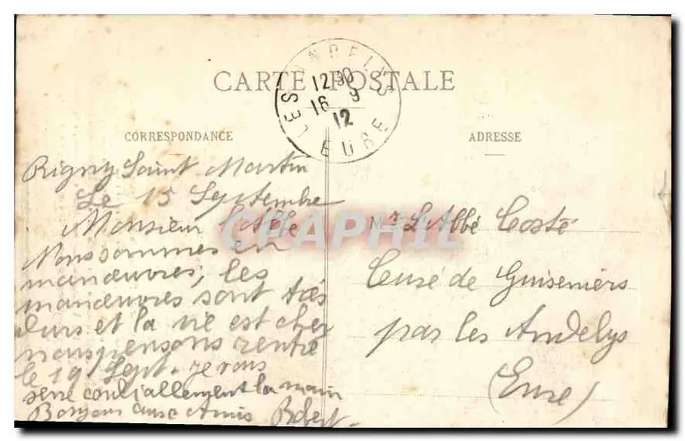 Fresko der Krypta der Basilika Bois-Chenu — Messe für die toten Seefahrer — Edition Paris-Michel - Rückseite