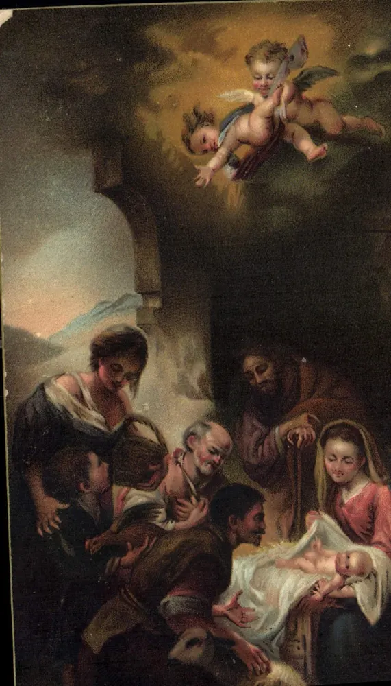Natividade — pintura de Murillo — Stengel & Co., G.m.b.H., Dresde - Frente