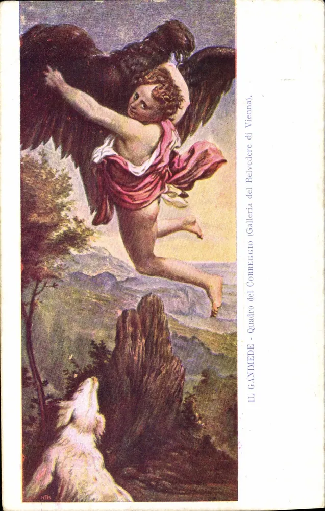 Il Ganymede - Quadro do Belvedere (Galeria do Correggio) - B. Manzoni - Milão - Frente