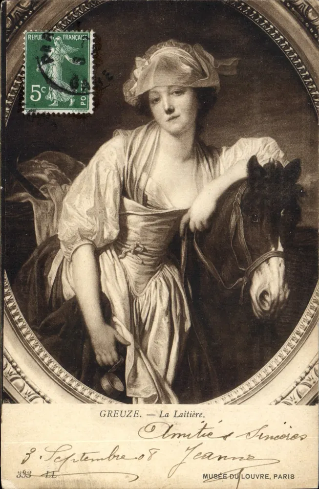 Greuze — A Leiteira — Museu do Louvre, Paris - Frente