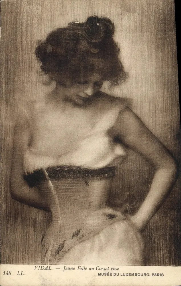 Junge Frau im rosa Korsett — Vidal — Musée du Luxembourg, Paris - Vorderseite