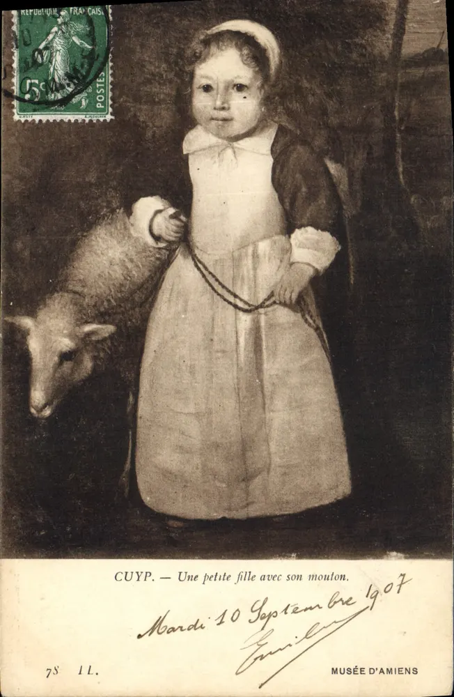 Cuyp — Ein kleines Mädchen mit ihrem Schaf — Musée d'Amiens, n°78 LL - Vorderseite