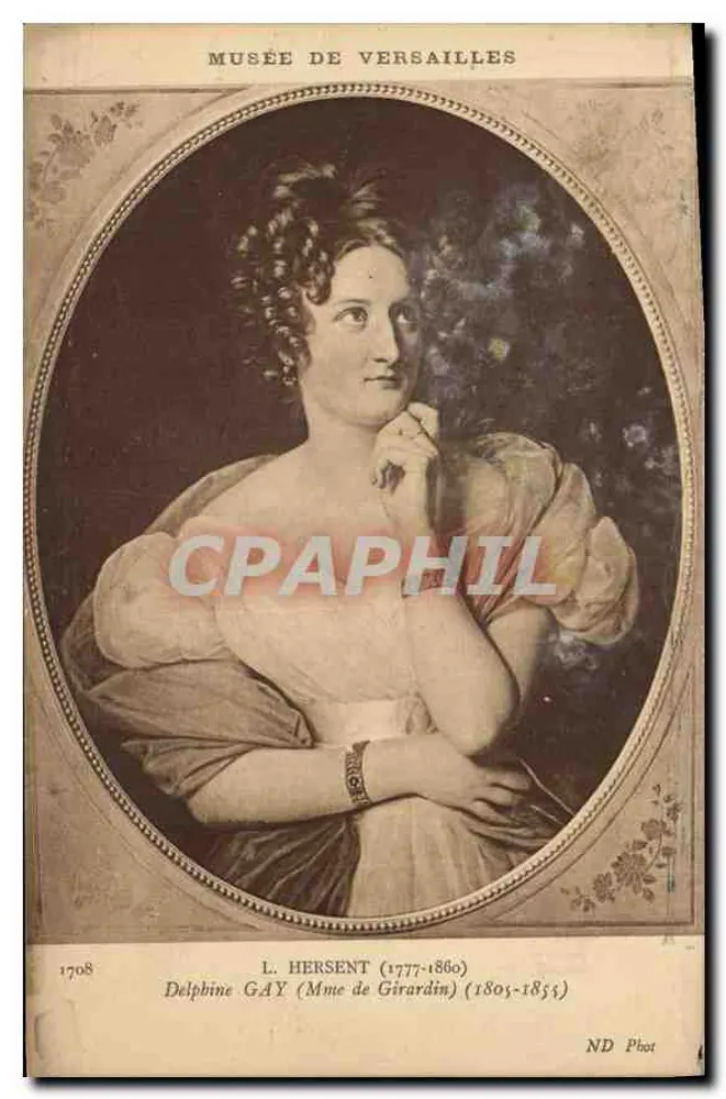 Porträt von Delphine Gay (Frau de Girardin) — Musée de Versailles — ND Phot - Vorderseite