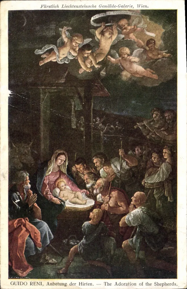 Adoration der Hirten — Guido Reni — Fürstliche Liechtensteinische Gemäldegalerie, Wien - Vorderseite